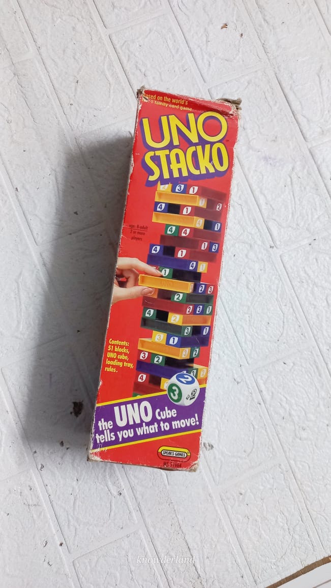 UNO Stacko Stacking Board Game
