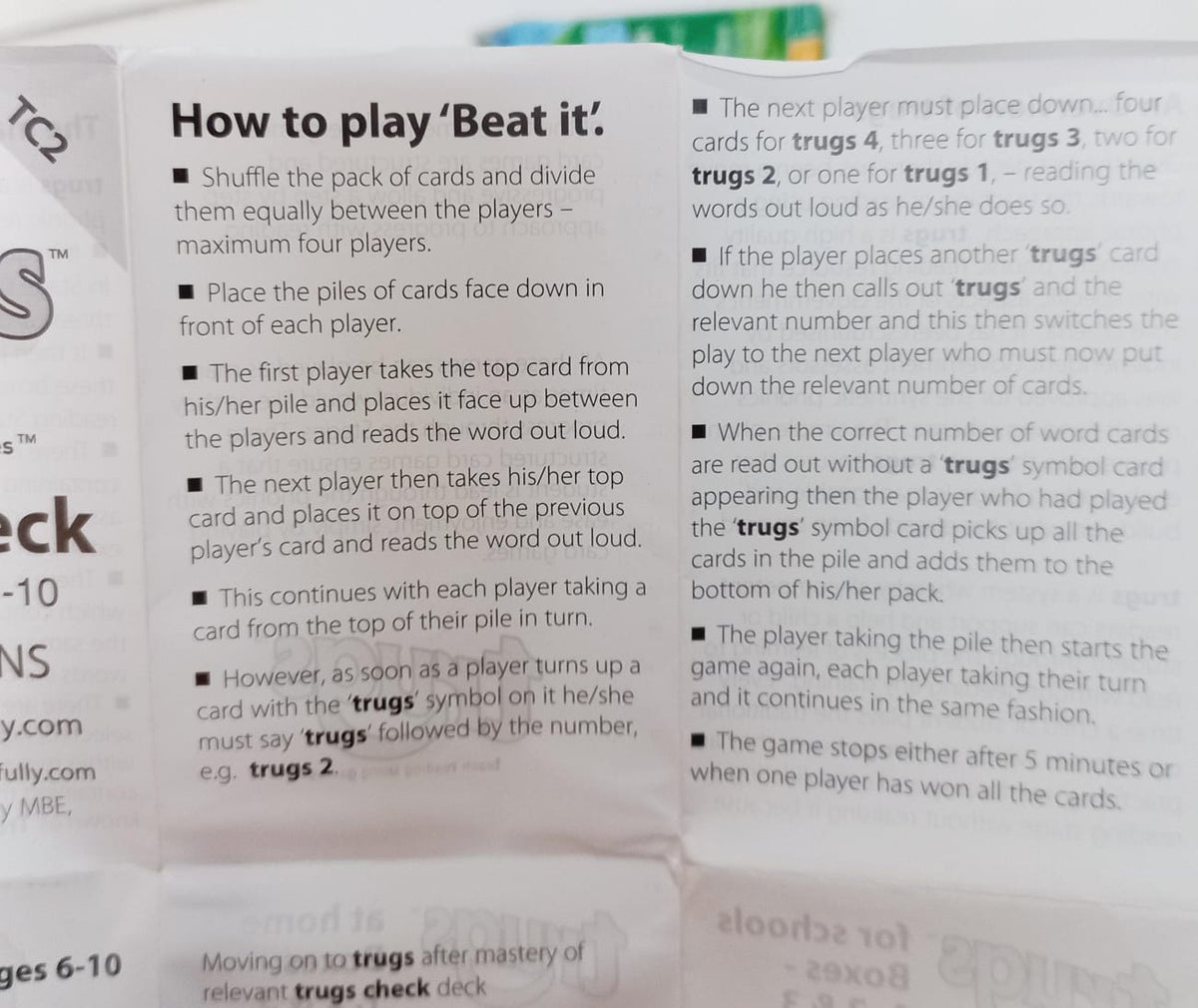 Trugs Check Box 2 - Teach Reading Using Games