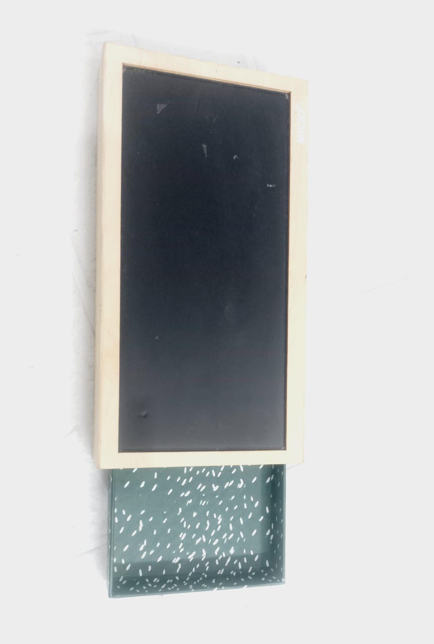 Mini Wooden Chalkboard Slate Set with Storage Box